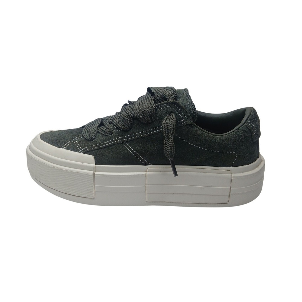 Converse All Star Cruise Mens 5 Green Suede Platform Wide Lace A12481C
